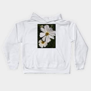 White Cosmos Flowers Kids Hoodie